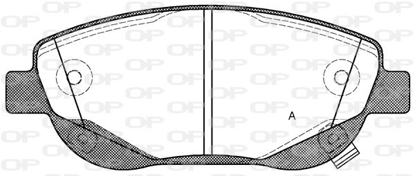 OPEN PARTS stabdžių trinkelių rinkinys, diskinis stabdys BPA1448.02